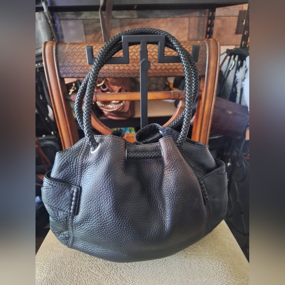 Cole Haan Pebbled Leather Shoulder Bag - Iridescent Burgundy Throughout NWOT